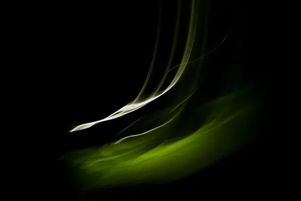 Flowing Green Light, wall art by Liliane Lathouwers