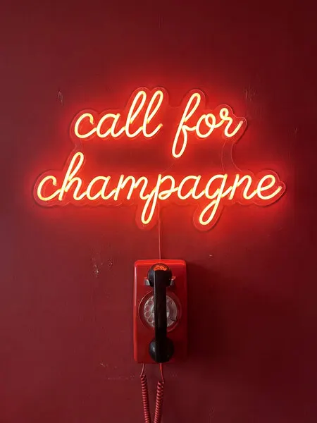 Call For Champagne Neon, wall art by Andreas Magnusson