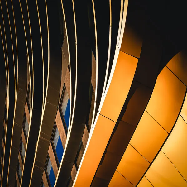 Golden Curves Architecture, wall art by Stefan Buder