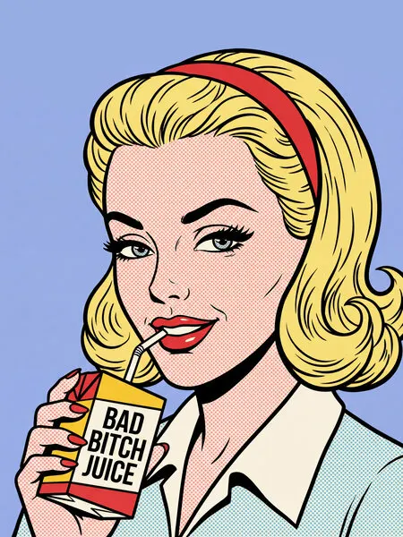Sassy Pop Art Woman, wall art by Andreas Magnusson