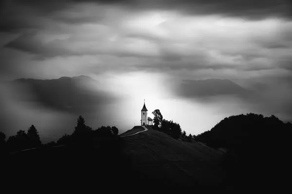 Dramatic Hilltop Chapel, wall art by Eros Erika