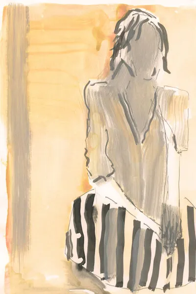 Woman in Stripes, wall art by casa cartissi