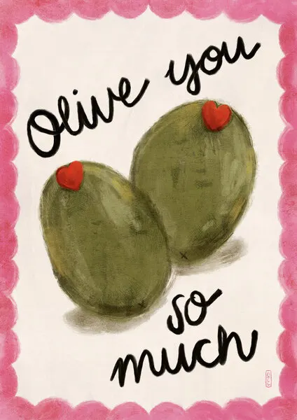 Olive You So Much, wall art by Dirkie Nell