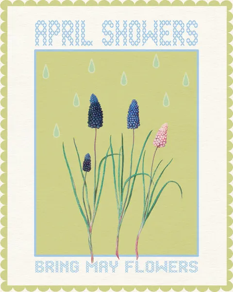 April Showers May Blooms, wall art by Wild Violets