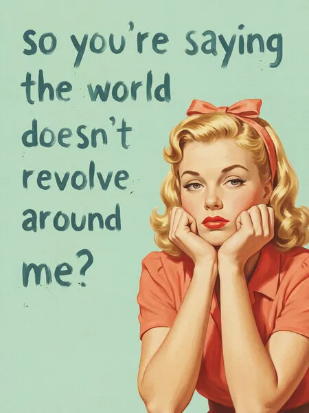 Sassy Retro Woman Quote, wall art by Andreas Magnusson
