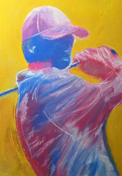 Vibrant Golf Swing, wall art by Justyna Jaszke