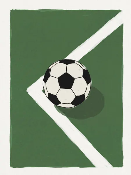 Soccer Ball Corner, wall art by Andreas Magnusson