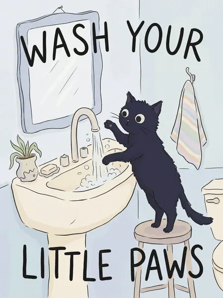 Wash Your Little Paws, wall art by Andreas Magnusson