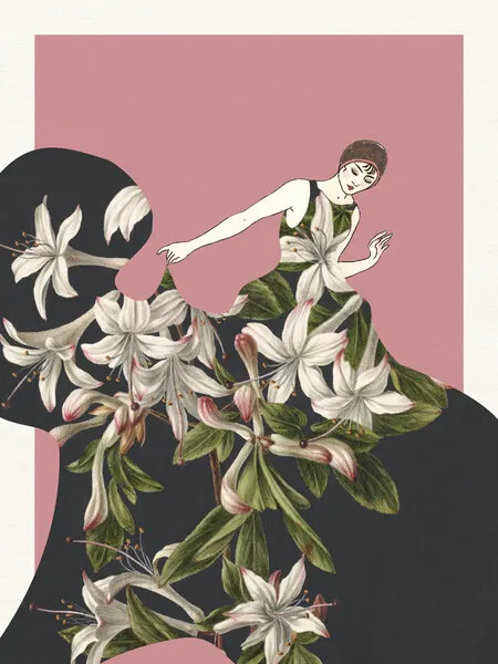 Elegant Floral Fashion, wall art by Wild Violets