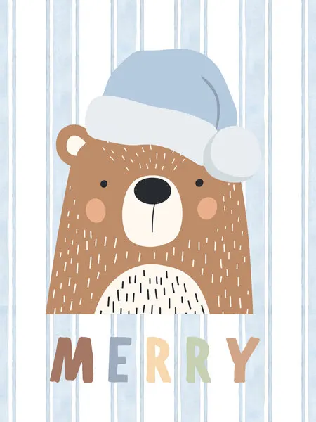 Merry Christmas Bear, wall art by Mathieu