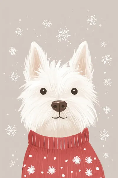 Cute Winter Dog, wall art by Mathieu