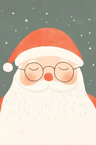 Peaceful Santa Dreams, wall art by Mathieu