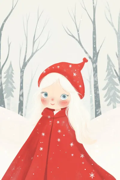Charming Winter Girl, wall art by Mathieu
