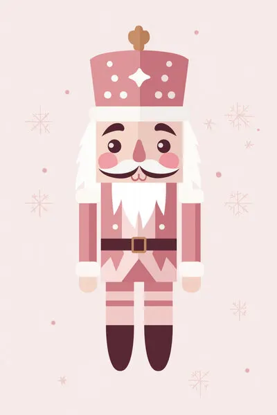 Festive Pink Nutcracker, wall art by Mathieu