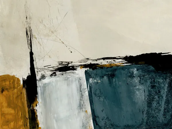 Geometric Ochre Abstract, wall art by Dan Hobday