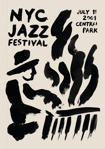 Abstract Jazz Musician, wall art by Patryk Krygowski