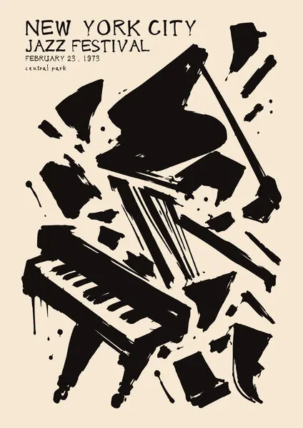 New York Jazz Piano, wall art by Patryk Krygowski