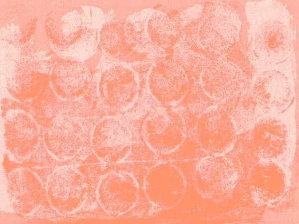 Peach Bubble Pattern, wall art by Dina Dankers