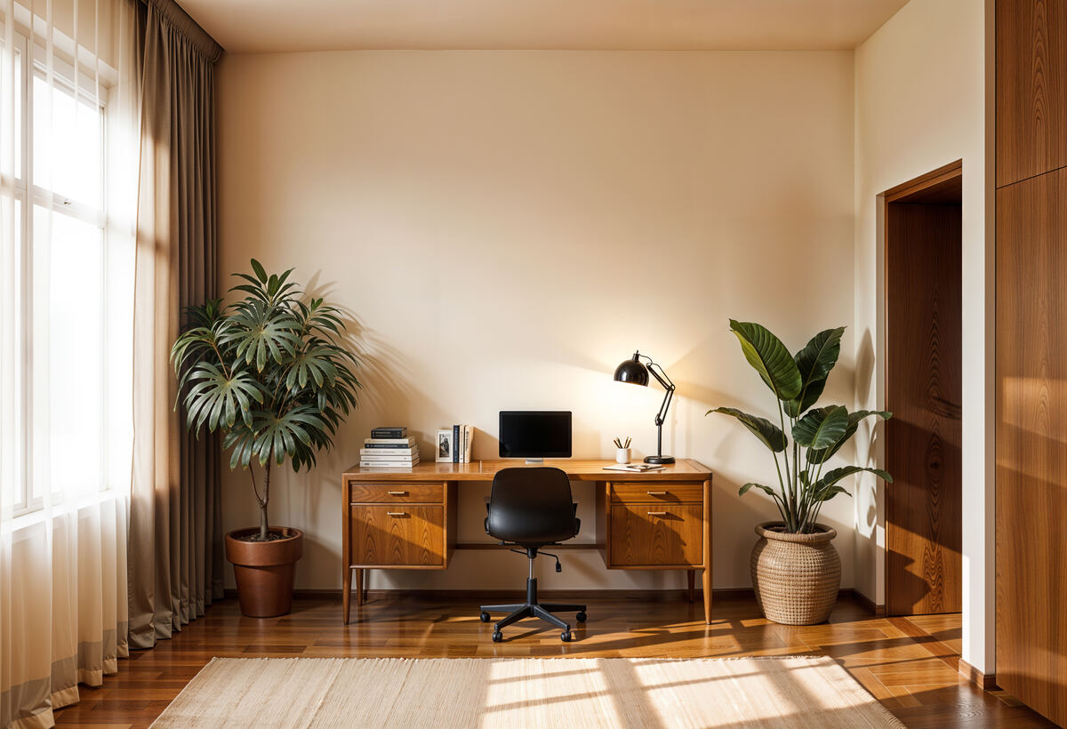 Set shown in a home office