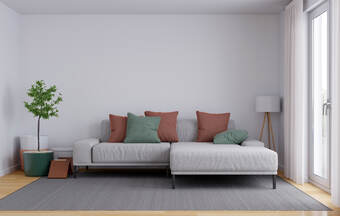 Art shown in a family room
